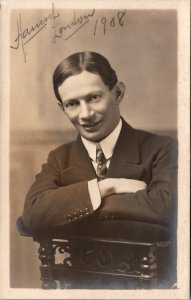 RPPC Gentleman Portrait Electroplust Studio London 1908