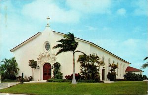 St Sebastian Catholic Church Ft Lauderdale FL Florida VTG Postcard UNP WOB Note 