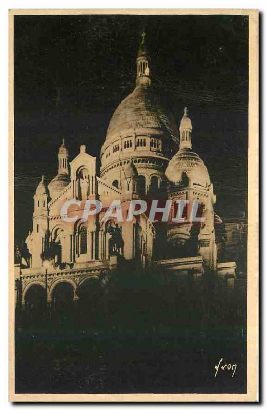 Old Postcard Paris while strolling Sacre Coeur Basilica in Montmartre