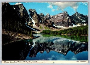 Moraine Lake, Banff National Park, Alberta, 1978 Don Harmon Chrome Postcard