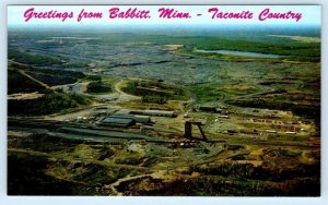 Greetings from BABBITT, Minnesota MN ~ TACONITE MINE Reserve Mining Co. Postcard