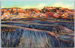 Evening Shadows Painted Desert Blue Forest Arizona Sunset Rainy Season Postcard