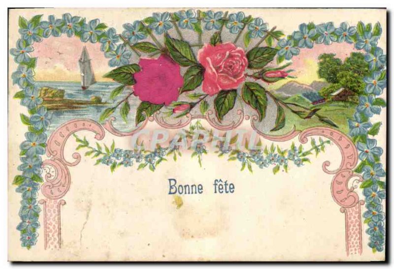 Old Postcard Fantasy Flowers