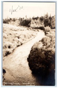 Lewiston Montana MT Postcard Spring Creek 1910 Antique Posted RPPC Photo
