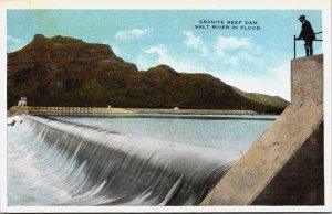 Granite Reef Dam Salt River In Flood Arizona Vintage Postcard C215