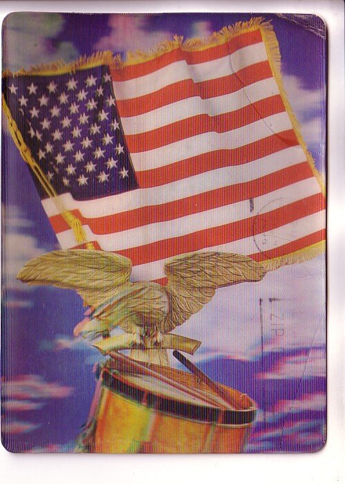 US Flag, 3 D Super Xograph, Hologram, I Pledge Allegiance, Used 1979