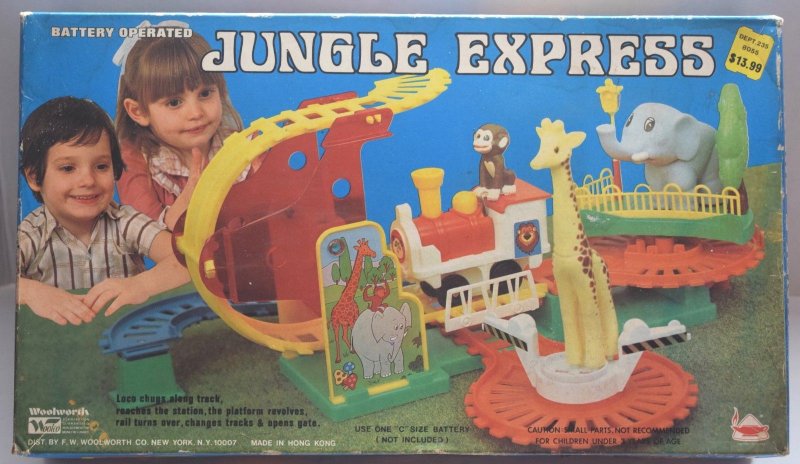 Vintage Battery Operated Jungle Express Woolworths UNUSED IN PACKAGE B-64