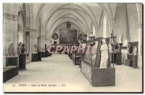 Old Postcard Sens Room Du Palais Synodal