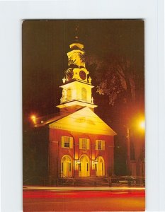 Postcard Old Colonial Town Church, Peterborough, New Hampshire