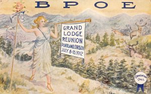 J94/ Interesting Postcard Elks Fraternity B.P.O.E. Grand Lodge Reunion 285