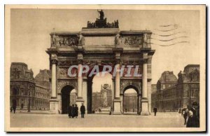 Postcard Old Paris while strolling the Carrousel Arc de Triomphe