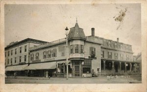 Derry NH Hotel Bradford Storefronts Real Photo Postcard