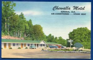 Chewalla Motel Eufaula Alabama al roadside motel postcard