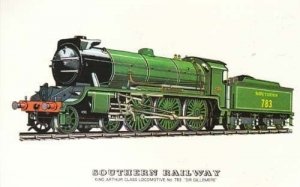 Southern Railway King Arthur Locomotive Train Postcard