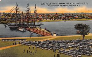 US Naval Training Station, Newport, RI, USA Military Battleship Unused 