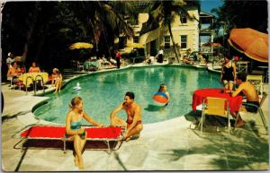 Royal Victoria Hotel, Nassau Bahamas, Pool Swimming Sun Bathe c1954 Postcard G23