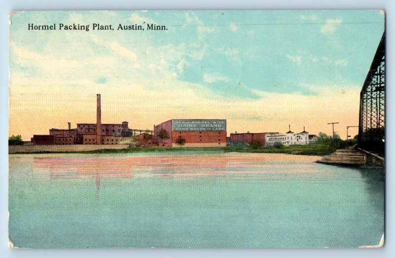 Austin Minnesota Postcard Hormel Packing Plant General View 1912 Vintage Antique