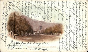 Pike's Peak Colorado CO From Colorado Springs c1905 Private Mailing Card PC