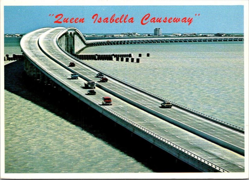 Texas Queen Isabella Causeway Seen From Atop Port Isabel Lighthouse