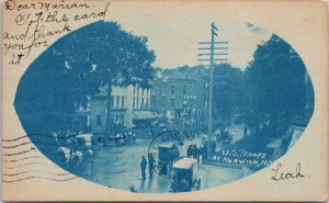 US Troops Norwich NY Military Soldiers Cyanotype Poolville Cancel Postcard H53