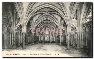 Old Postcard Paris Interior Of The Sainte Chapelle