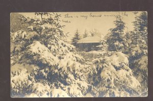 RPPC SITKA ALASKA 1911 NEWELL RESIDENCE WINTER SNOW REAL PHOTO POSTCARD