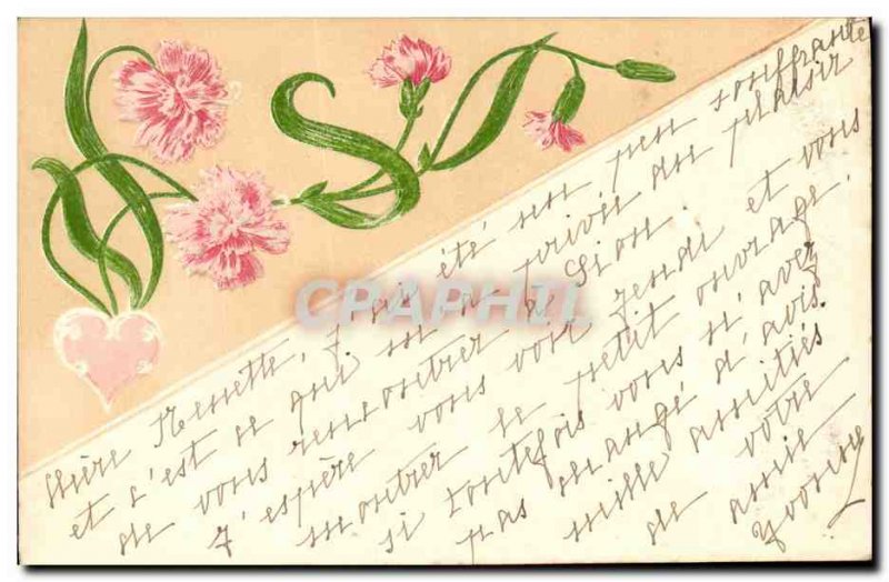 Old Postcard Fantasy Flowers