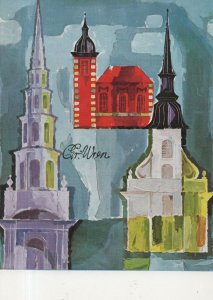 Christopher Wren 1950s London Transport Painting Poster Postcard