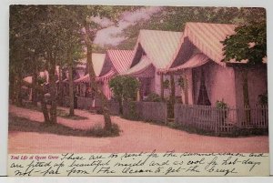 New Jersey TENT LIFE AT OCEAN GROVE c1905 Tinted UDB Postcard G9