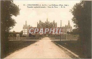 Old Postcard Chambord The Chateau Facade Floor The Northern View Park