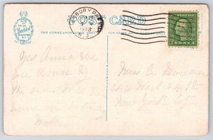 1923 Boardwalk And Natatorium Asbury Park New Jersey NJ Crowded Posted Postcard