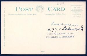 Lakewood Yacht Club Rocky River Cleveland Ohio unused c1910
