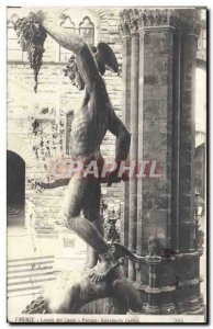 Postcard Old Florence Loggia dei Lanzi Perseo Benvenuto Cellini