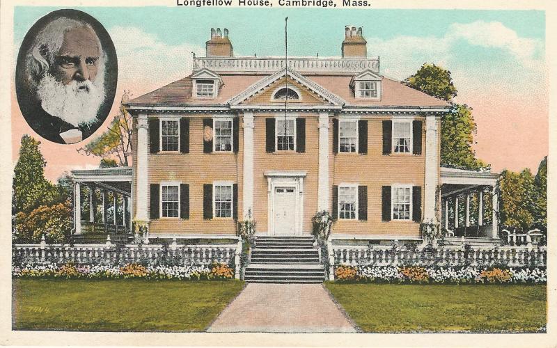 Longfellow House, Cambridge, Massachusetts, Early Postcard, unused