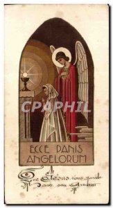 pious image Ecce Danis Angelroum Eliane Jouan Communion Saint-Servan