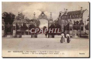 Bordeaux - Bordelais Park - the Grid and Avenue Carnot - Old Postcard