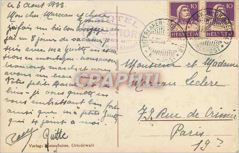 Postcard Old Hotel Faulhorn