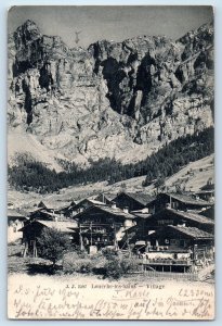 Leukerbad Valais Switzerland Postcard Loueche-les-bains Village 1904