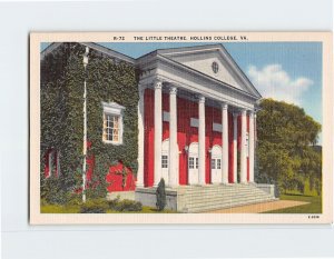 Postcard The Little Theatre, Hollins College, Roanoke, Virginia