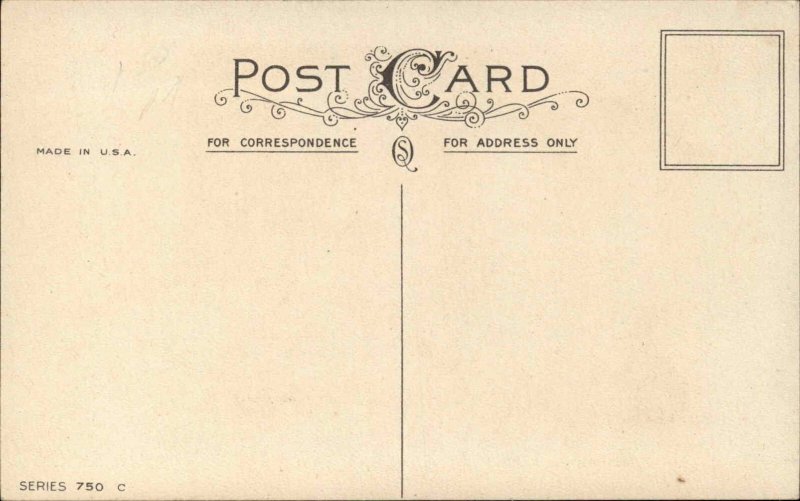 Easter Rabbit Children Tree Swing Vintage Postcard