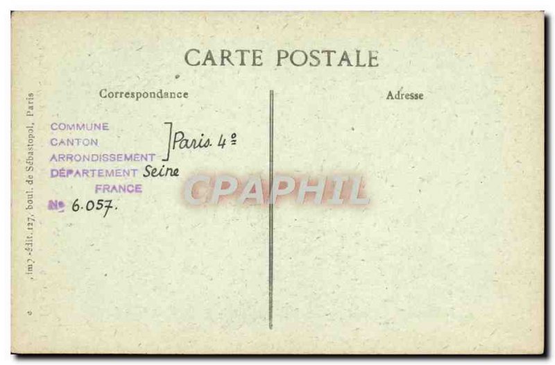 Old Postcard Paris D & # 39Autrefois Rue Vieille Du Temple Hotel des Ambassad...