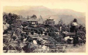 Miniature Village Japanese Gardens Hollywood California RPPC Real Photo postcard