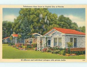 Unused Linen TALLAHASSEE AUTO COURT MOTEL Tallahassee Florida FL u8618@