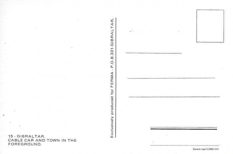 [Ferma] Gibraltar - Cable Car And Town In The Foreground