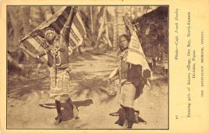 Beiama Village Papua Oro Bay Dancing Girls Antique Postcard J80401