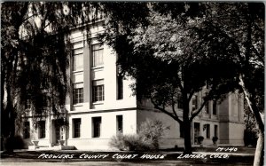 Lamar Colorado Prowers County Courthouse RPPC Postcard V17