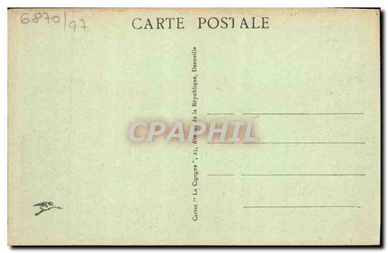 Old Postcard Deauville flowered Beach Casino