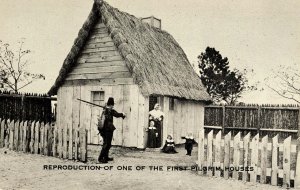 MA - Plymouth. Replica of a Pilgrim House