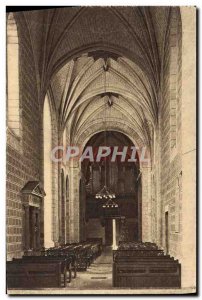 Old Postcard Nef of & # 39eglise Abbey St Pierre de Solesmes The great organ