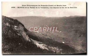 Old Postcard Mijoux and the Valley of the Valserine seen from the neck of the...